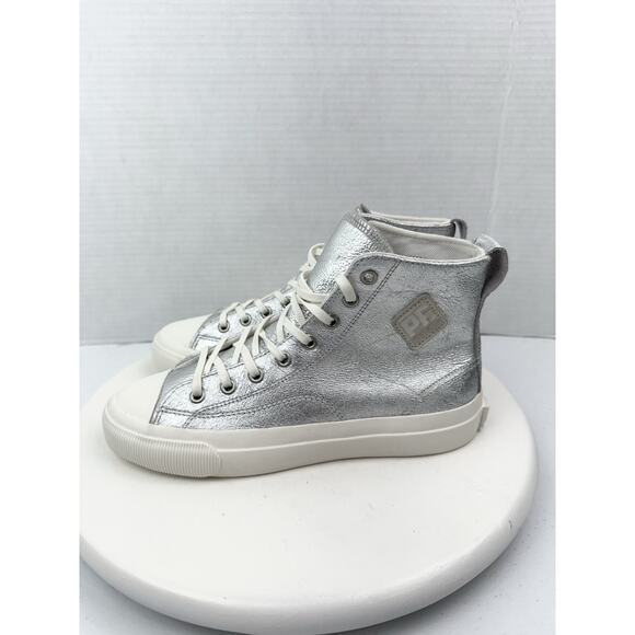 PF Flyers Sneakers Womens Size 7 Hi-Tops Sandlot Silver Metallic Special Edition - Picture 1 of 10